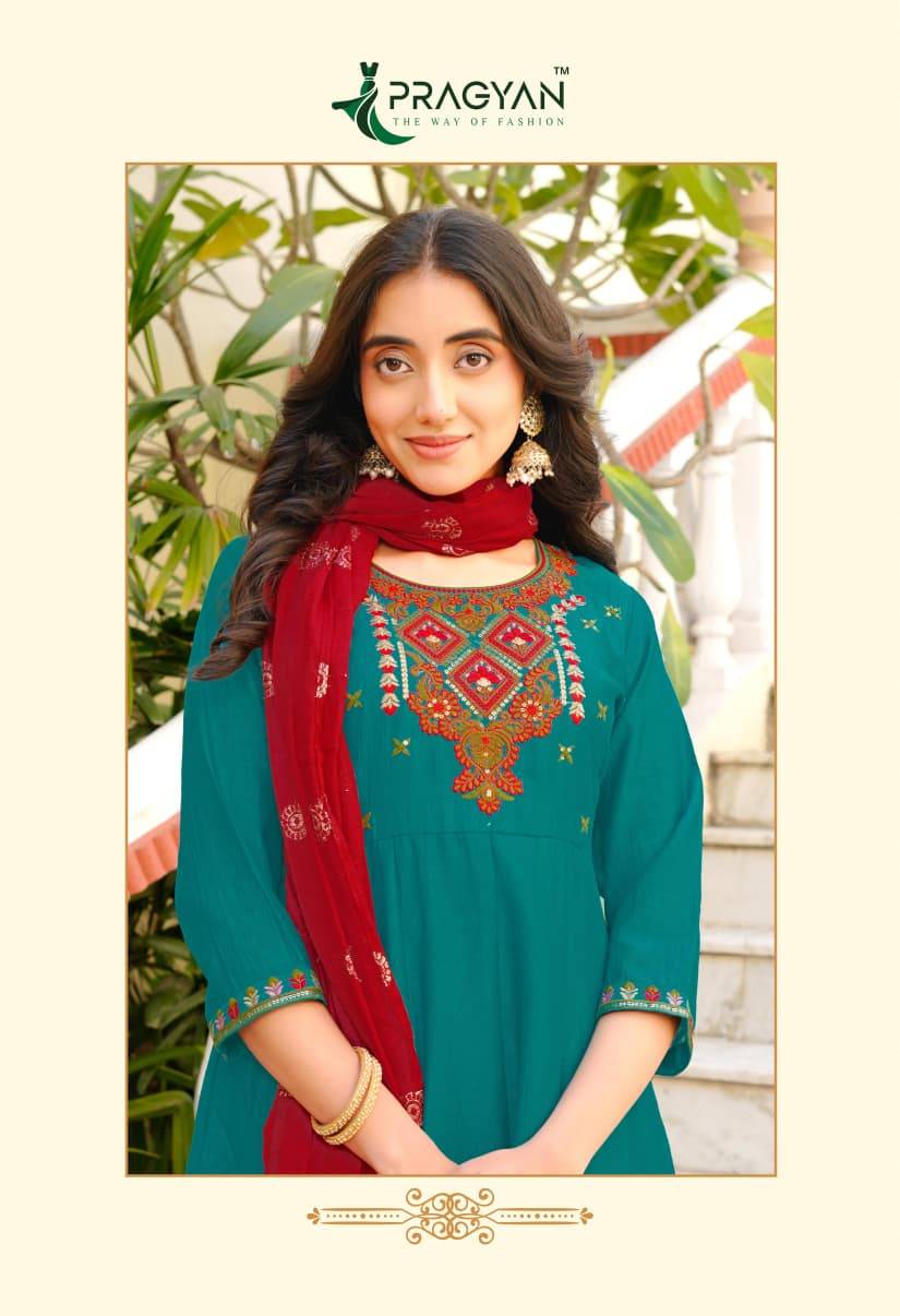 SAMRIDDHI VOL 4 by Pragyan 4001 To 4008 Series Beautiful Fancy Stylish Colourful casual wear Premium Vichitra Dresses At Wholesale Price